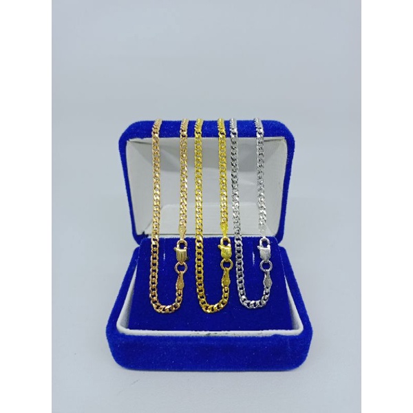 kalung anak cewe cowo rantai stang polos/perak asli silver 925 lapis emas/perhiasan anak fashion terbaru