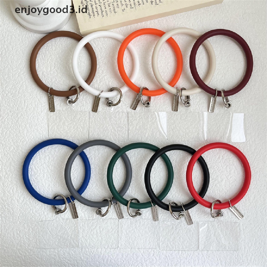 [Rready Stock] Universal Gantung Cincin Depan Ponsel Silikon Lembut Lanyard Tali Anti Hilang Gelang Untuk iPhone (ID)