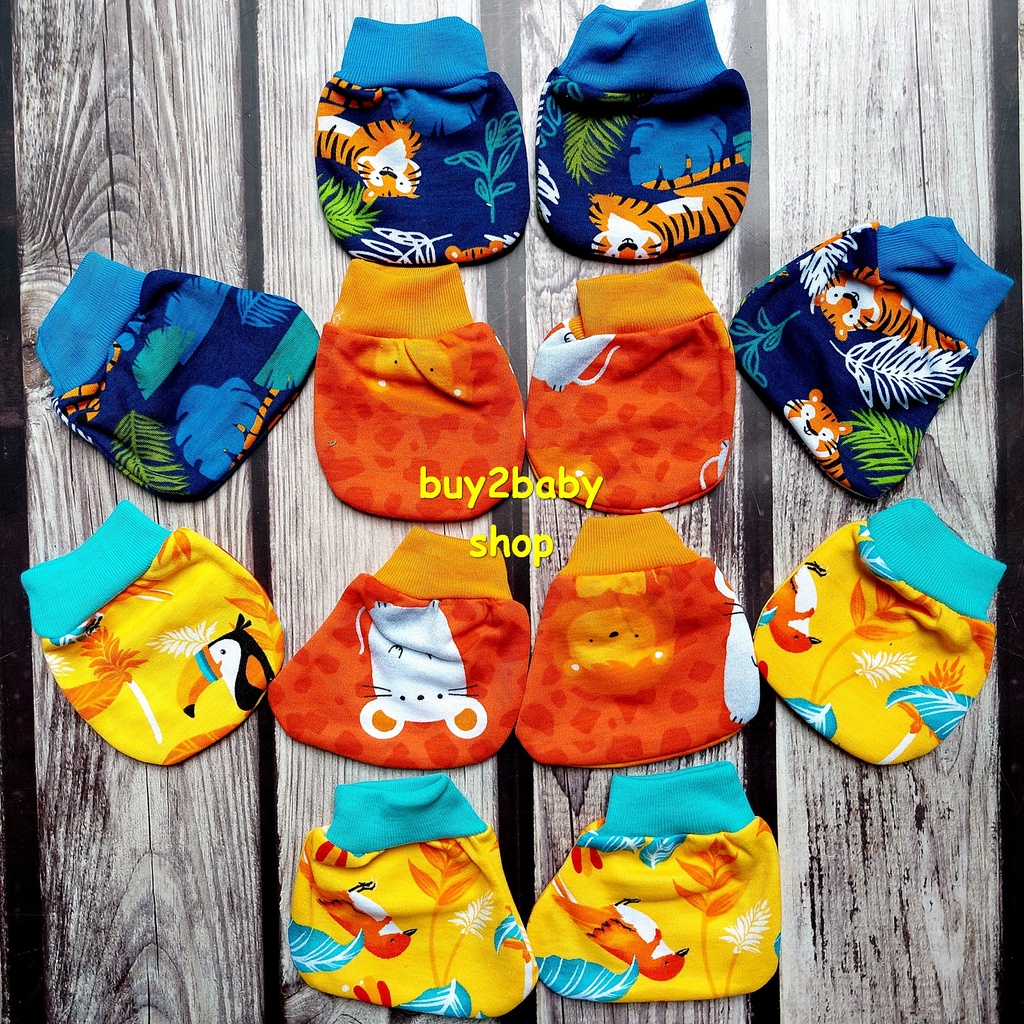Libby Baby terbaru sarung tangan dan sarung kaki bayi model RIB Kaos 1 PCS