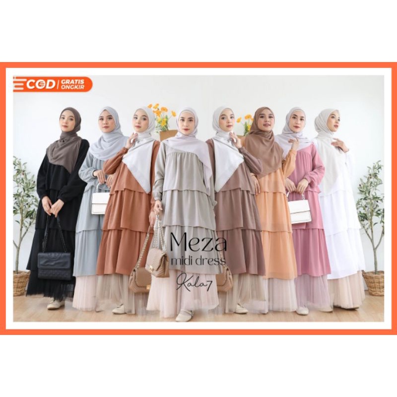 Meza Midi Dress by Kala 7 Midi Dress Ceruti Babydoll Full Furing Polos