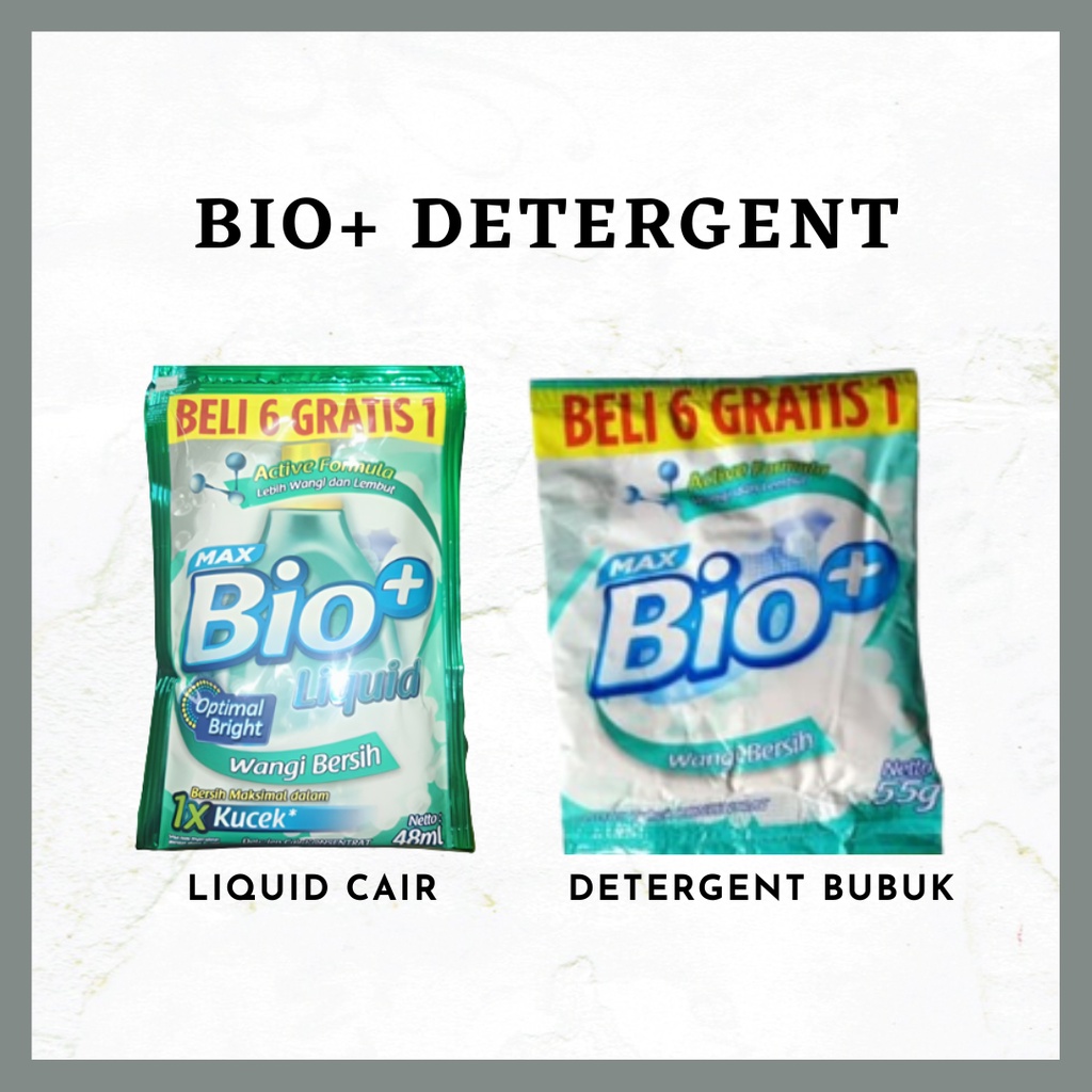 Bio+ Detergent | Detergent Bubuk | Liquid Cair Renceng