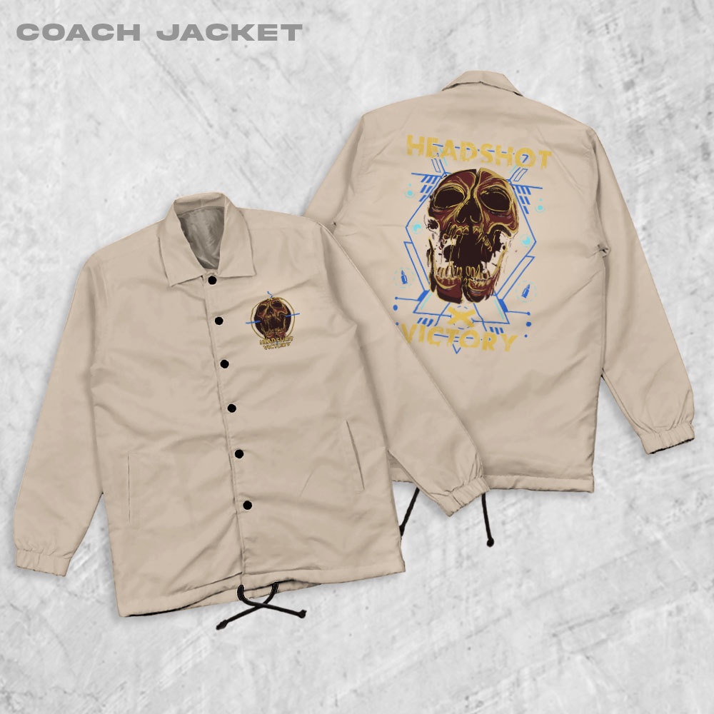 Fortglass FF Coach Jaket Polos Pria Jaket Parasut Unisex Coach Pria Lengan Panjang