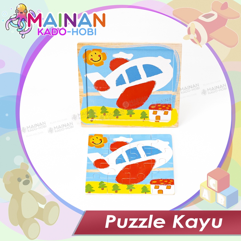 MAINAN EDUKASI TEMPEL PUZZLE BERGAMBAR KARAKTER LUCU USIA 1-5 TAHUN