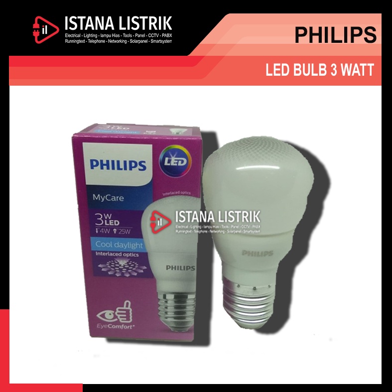 PHILIPS Lampu LED Bulb 3W/6W/8W/10W/12W/14.5W/19W Putih/Kuning/Semi Putih