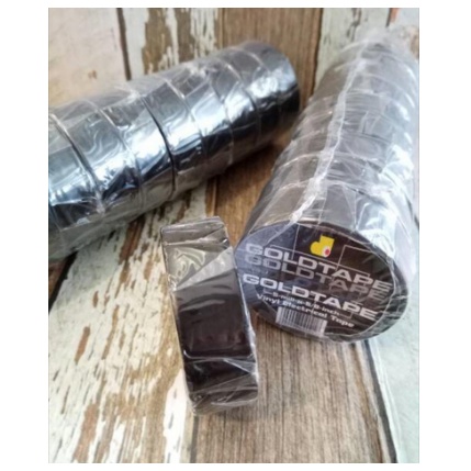 Isolasi kabel Gold Tape hitam PVC Gold tape