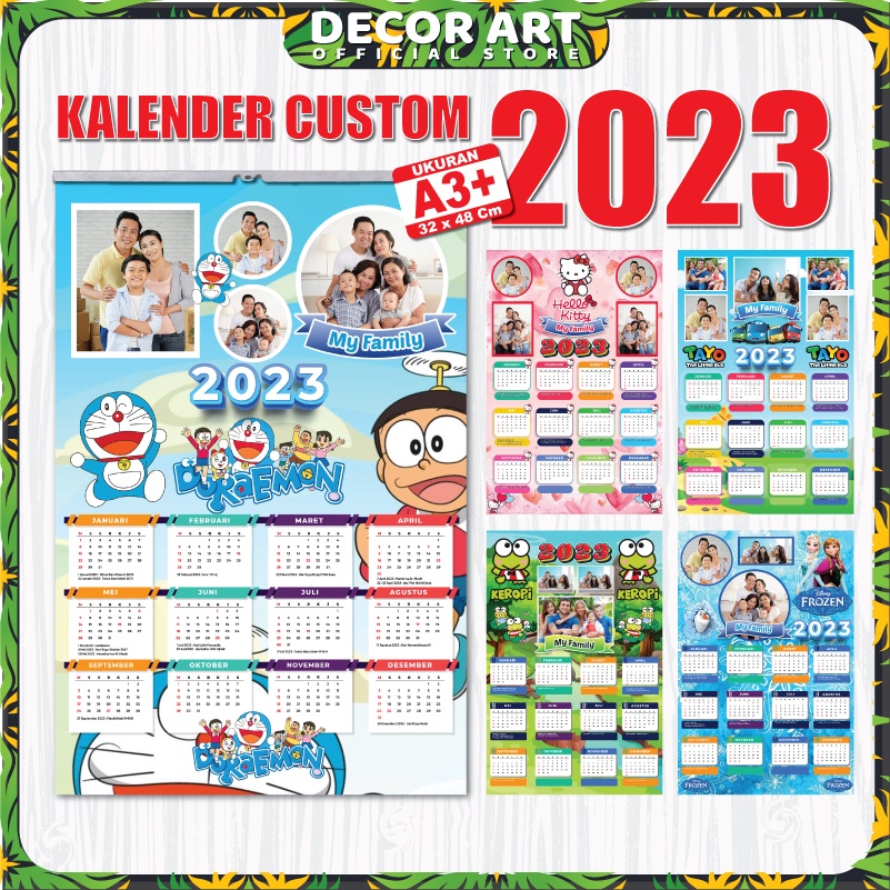 

[CUSTOM] Kalender Dinding Foto Sendiri 2023 Custom Karakter Free Desain (Kd. KLN)