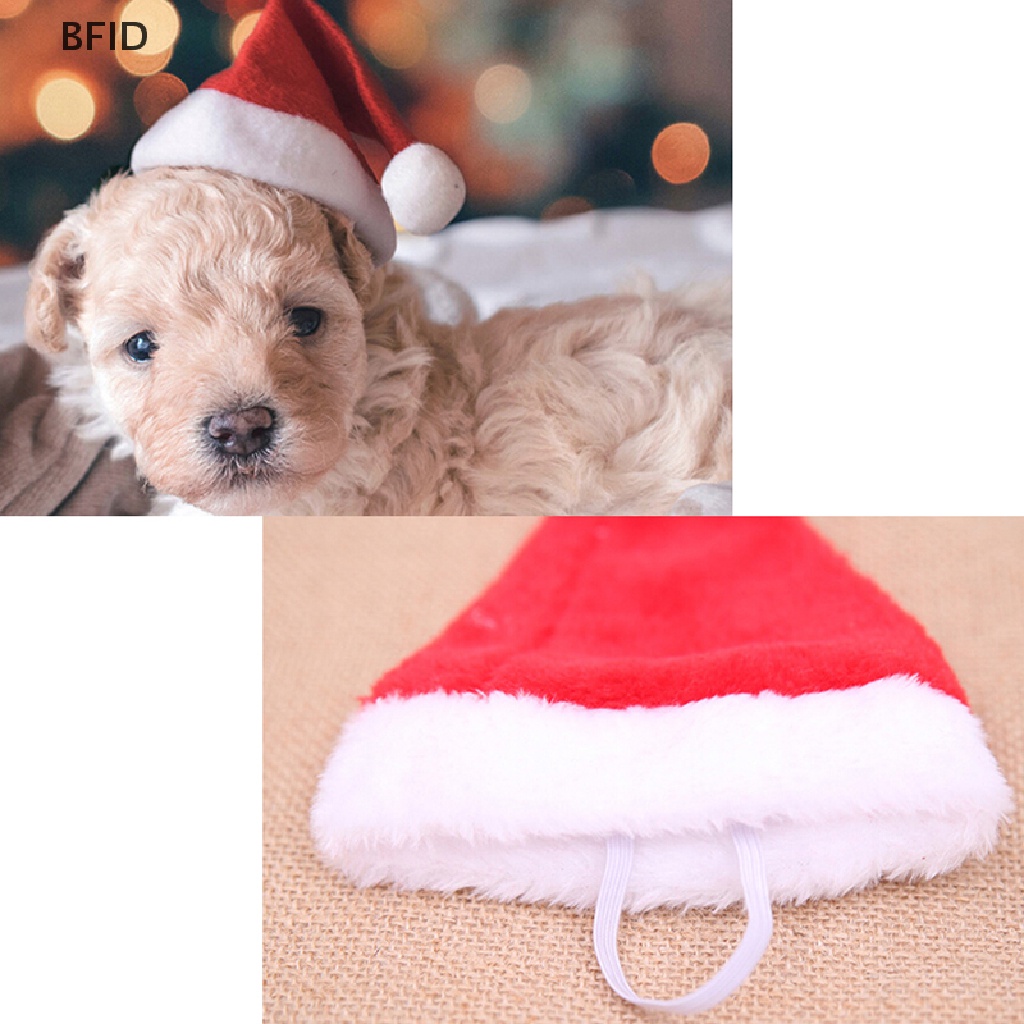 [BFID] Topi santa Peliharaan Natal Anjing Kecil Kucing Anjing xmas Liburan Kostum Ornamen [ID]