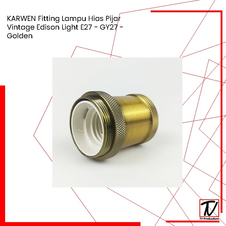 KARWEN Fitting Lampu Hias Pijar Vintage Edison Light E27 - GY27 - Golden