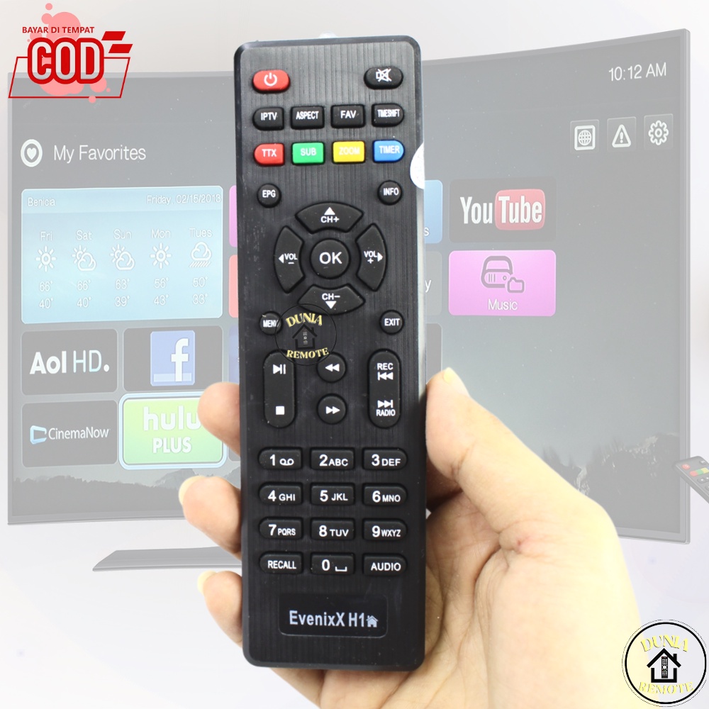 Remot Remote STB Evenix RECEIVER PARABOLA MULTIMEDIA STB DVB T2 EVINIX H1 - SET TOP BOX