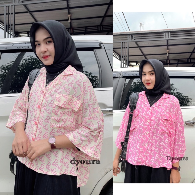 Baju kemeja barbie Rayon Diamon LEMBUT ADEM / kemeja rayon / kemeja wanita / kemeja santai / kemeja kerja/ kemeja kasual/kemeja barbie rayon