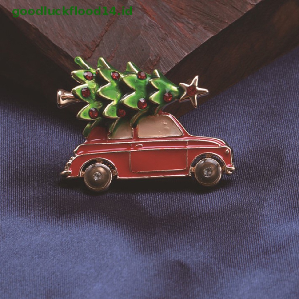 [GOOGFOUR] Enamel Mobil Pohon Natal Bros Pin Wanita Fashion Perhiasan Hadiah Trendi Bros [TOP]