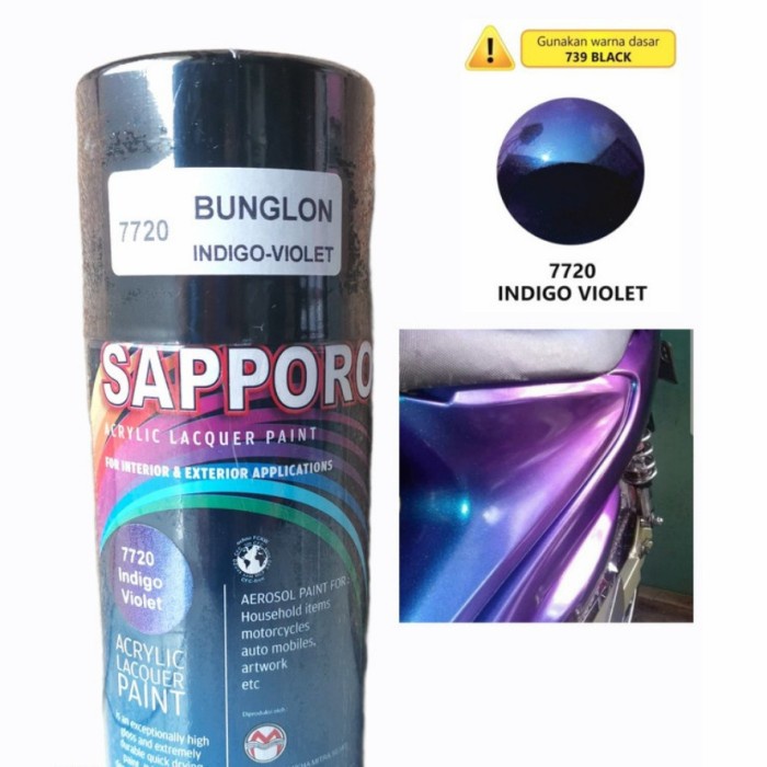 ```````] cat semprot Pylox sapporo bunglon 300ml 7720 indigo violet