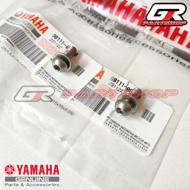 baut L cover knalpot set 2 pcs mio sporty smile soul fino ori ygp original yamaha