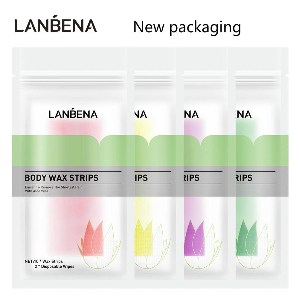 LANBENA Body Wax 10 Pcs Penghilang Bulu Depilatory Strip Betis Ketiak Lengan