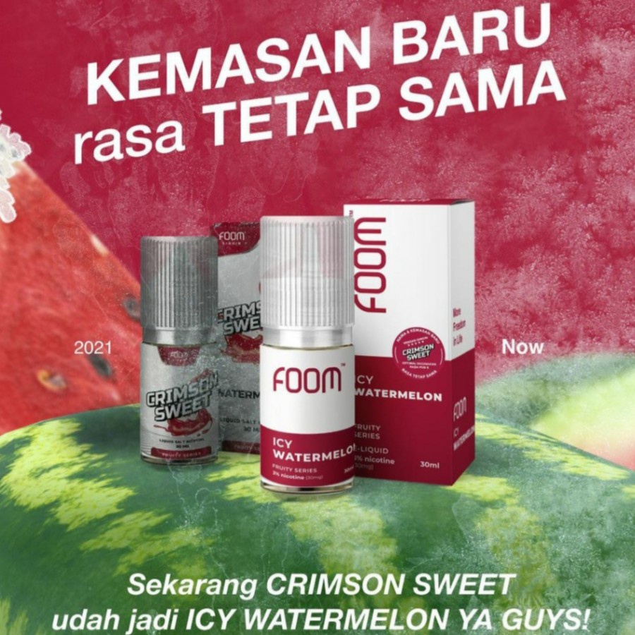 LIQUID FOOM CRIMSON SWEET SALT NIC - FOOM CRIMSON SWEET 30ML - 30MG