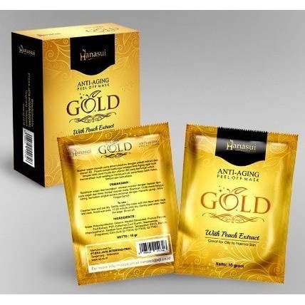 Masker naturgo gold anti aging 1 box isi 10 sachet