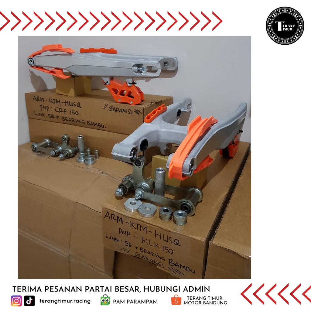 Swing Arm KTM HUSQ PnP KLX150 dan CRF 150 /Sparepart Motor/Variasi Motor/Motor Racing/Alat Motor/Mod