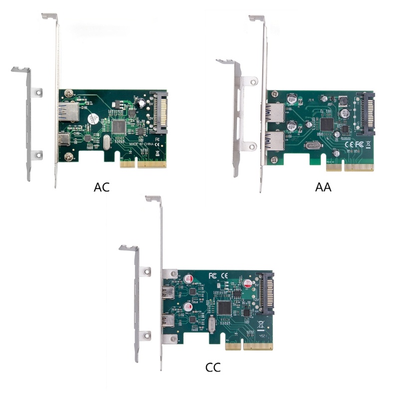 Zzz 10Gb Type-C PCI-E Ekspanding ASM1142 PCI-E 4X Ke USB3.1 Gen2 Riser Adapter Kartu