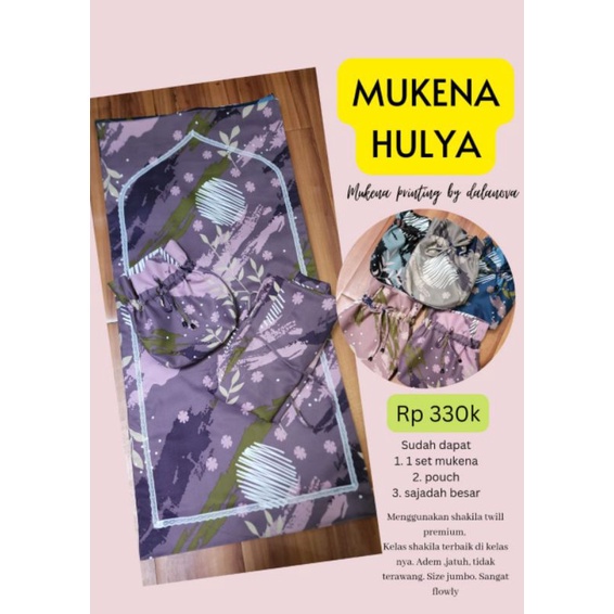 ( FREE BOX DALANOVA ) READY Mukena Hulya by Dalanova - mukena DALANOVA / mukena hulya / mukena murah - mukena dewasa