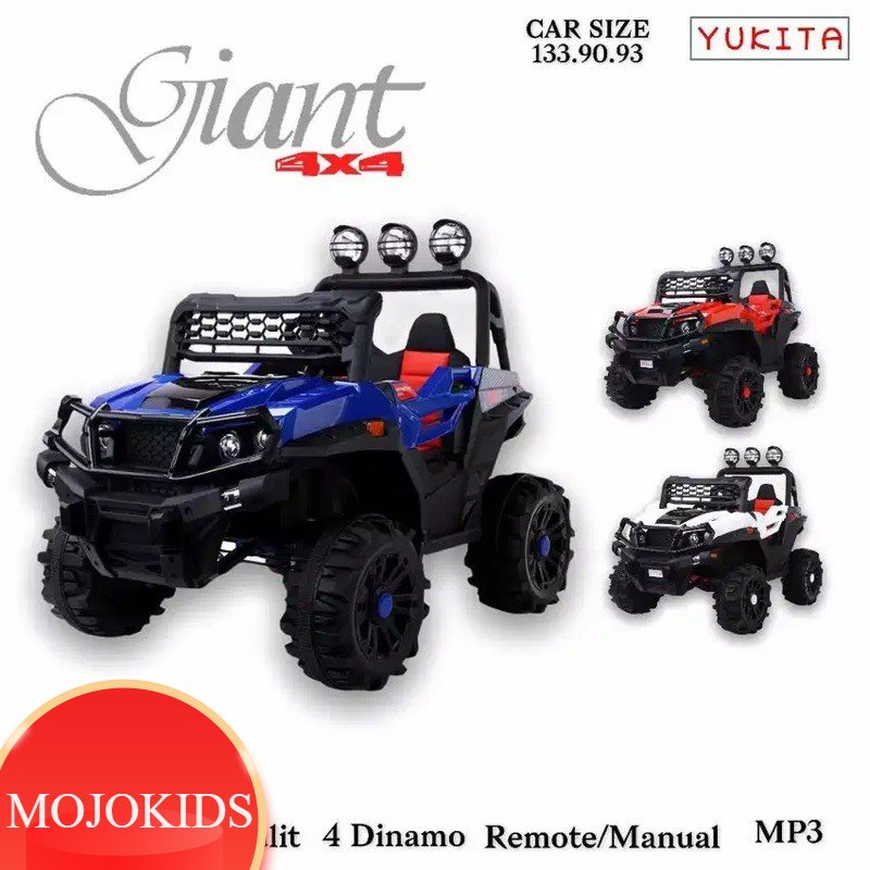 MOJOKIDS - MAINAN ANAK MOBIL AKI JEEP GIANT BAN FULL KARET