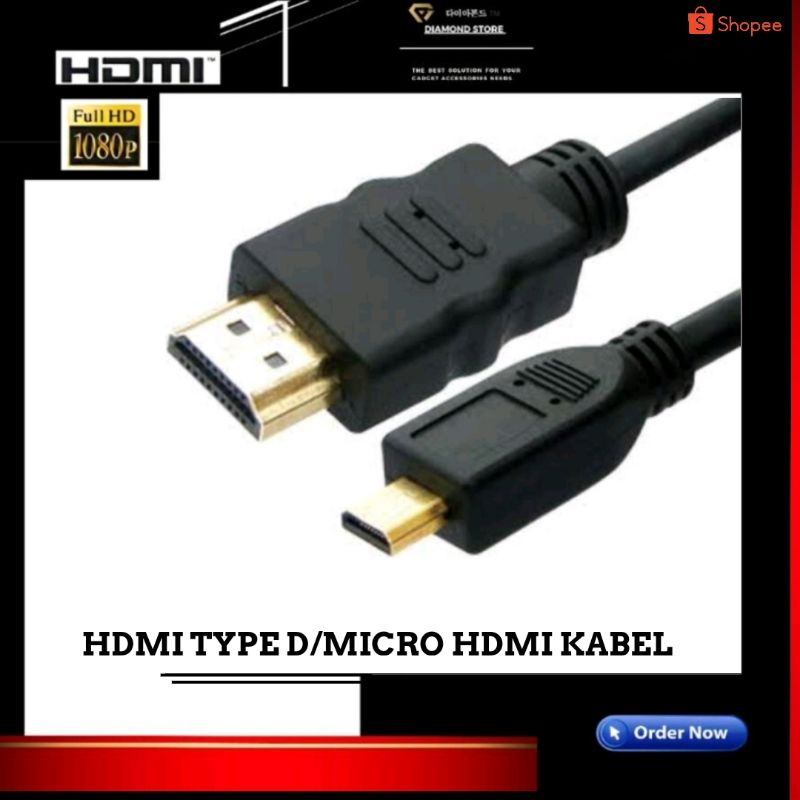 1.5M KABEL HDMI TYPE D MICRO HDMI CABLE 1.5 METER