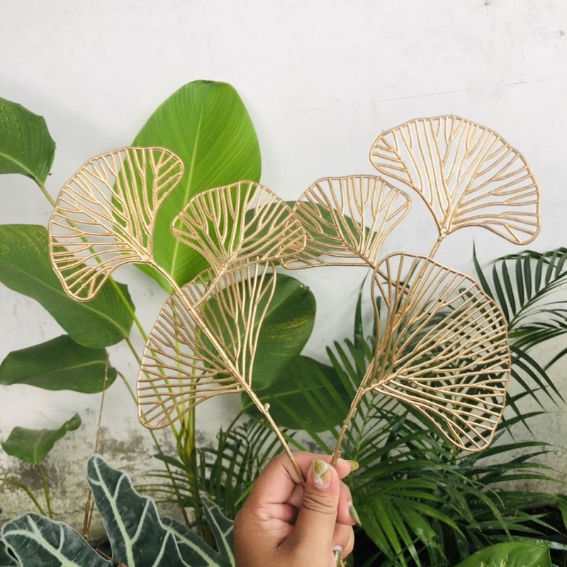 DAUN GINKGO GOLD POTONGAN