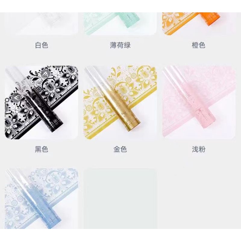 

ECER Kertas buket transparant motif bunga paper flowers wrapping