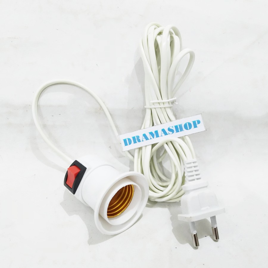 Fiting fitting rumah lampu Gantung Kabel Switch Steker