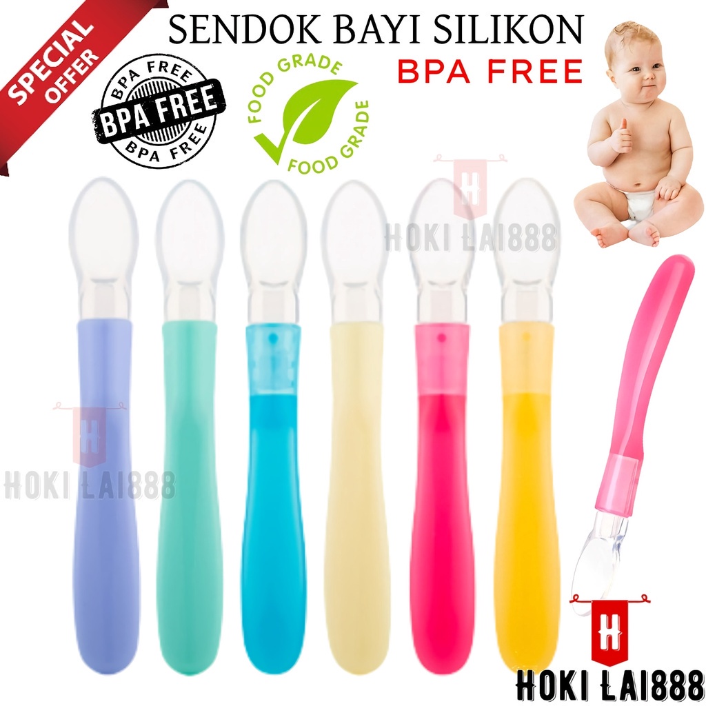 [HKL] SENDOK MAKAN BABY SILIKON / SENDOK MAKAN SILIKON BAYI FOOD GRADE / SENDOK BABY PERALATAN MAKAN