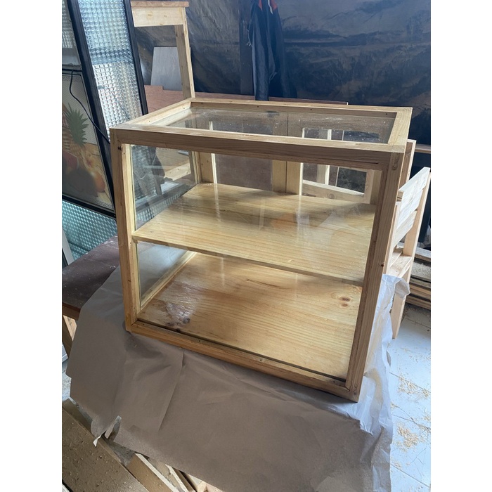 Termurah Etalase Makanan Kayu Jati Belanda Minimalis