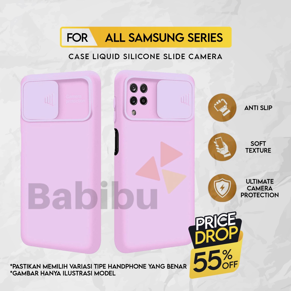Soft Case Samsung Galaxy A32 5G A22 M32 M22 F22 4G A22 5G Liquid Silicone Slide Camera