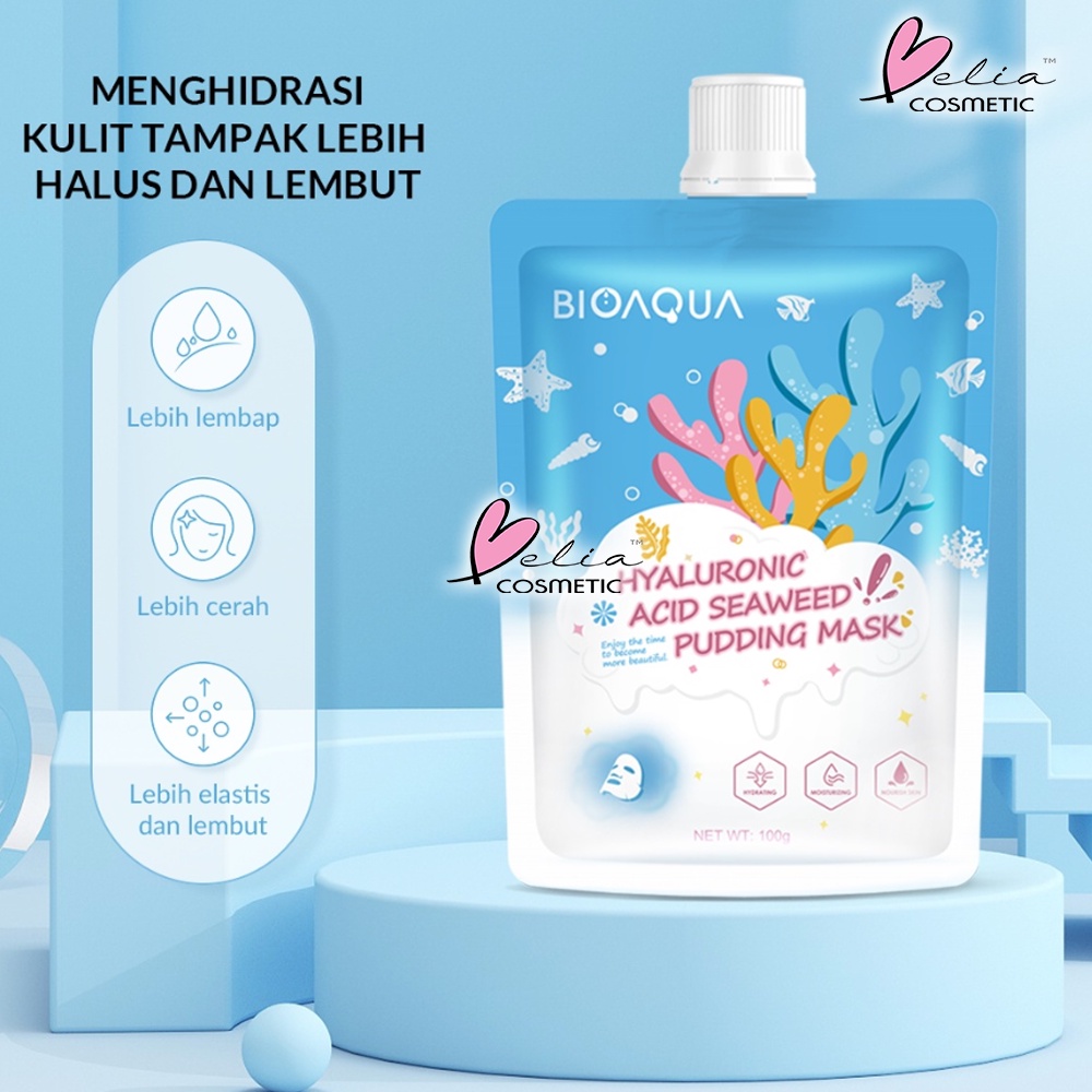 ❤ BELIA ❤ BIOAQUA Masker Pouch 100g | Pudding Mask | Mask Cream | Face Mask | Water Mud Mask | BPOM