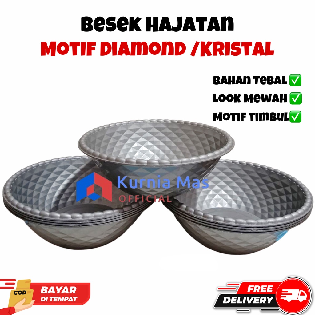Tempat Nasi Hajatan Baskom Plastik Souvenir Besek Marangan Waskom Motif Diamond