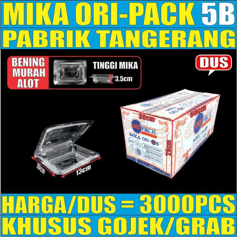 Mika Kue Tray Box Nasi Uk 5 Tempat Kemasan Jajanan Pasar Plastik Bening Murah