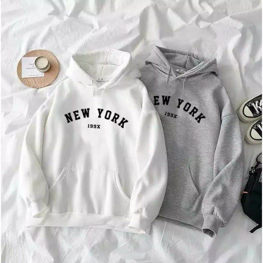 JAKET HOODIE NY NEW YORK 19XX ALLL SIZE HITAM UNISEX