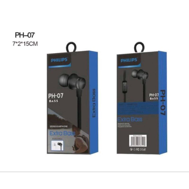 Headset earphone PHILIPS pure super stereo bass support 3D 5D 8D audio jack 3.5mm