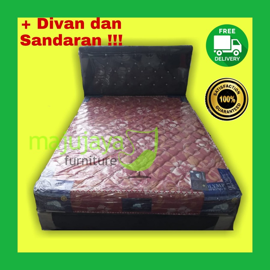 Satu Set Kasur / Satu set Springbed Olympic / +Divan dan Sandaran 160