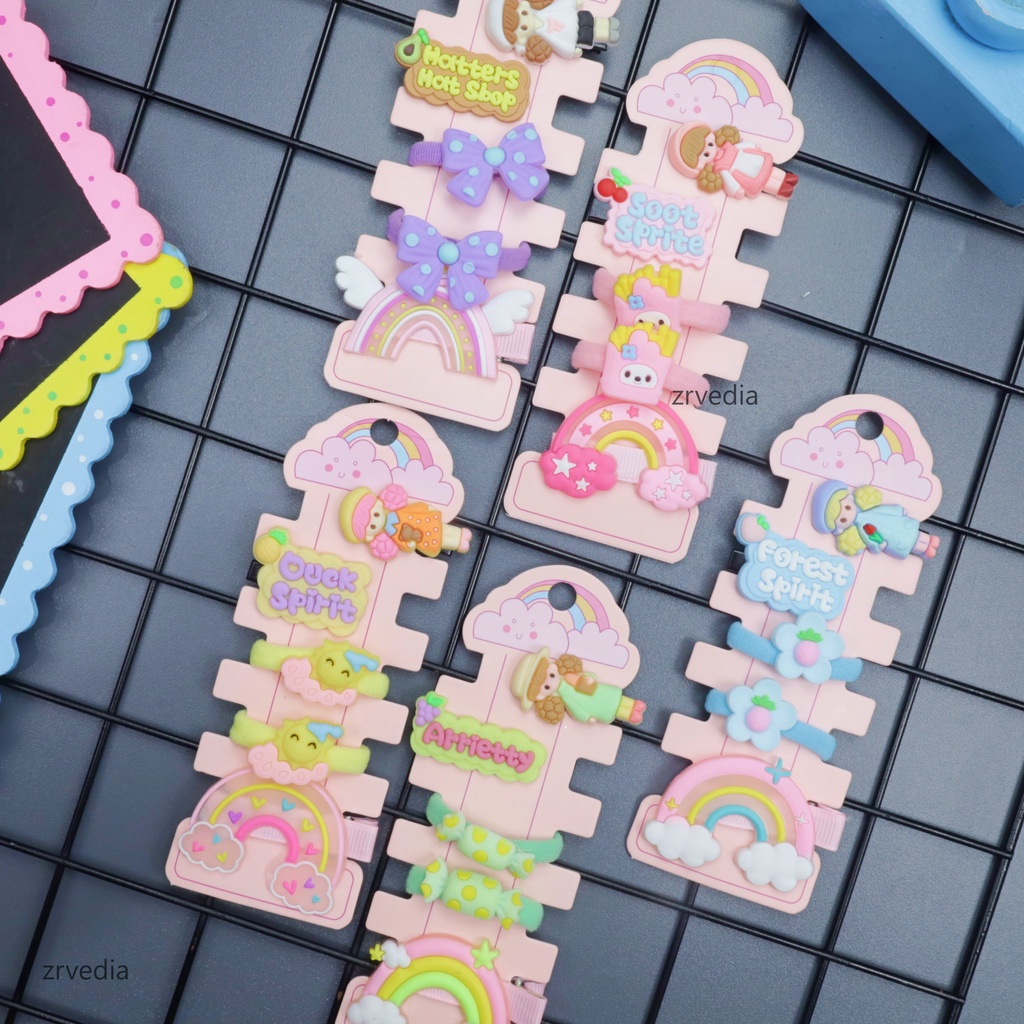 (5 PCS) Yeji Hair Pin Korea / Jepitan Anak Perempuan Kunciran Balita Bayi Perempuan Karakter Kualitas Import Kuncir Korea Style Kiosbalitaaprillia