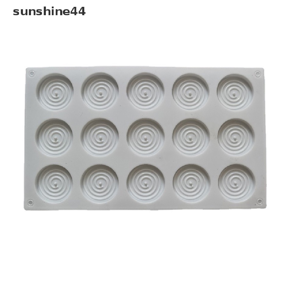 Sunshine 1Pc 12-rongga Cetakan Kue Silikon Coil Nyamuk Diy Non-Stick Baking Mould.