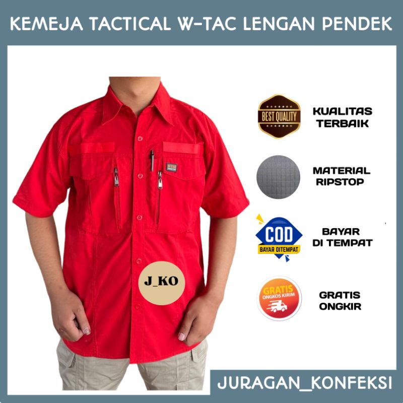 Kemeja TACTICAL LAPANGAN PDL  w tac Lengan Pendek - Baju TACTIKAL Lapangan PDL Outdoor