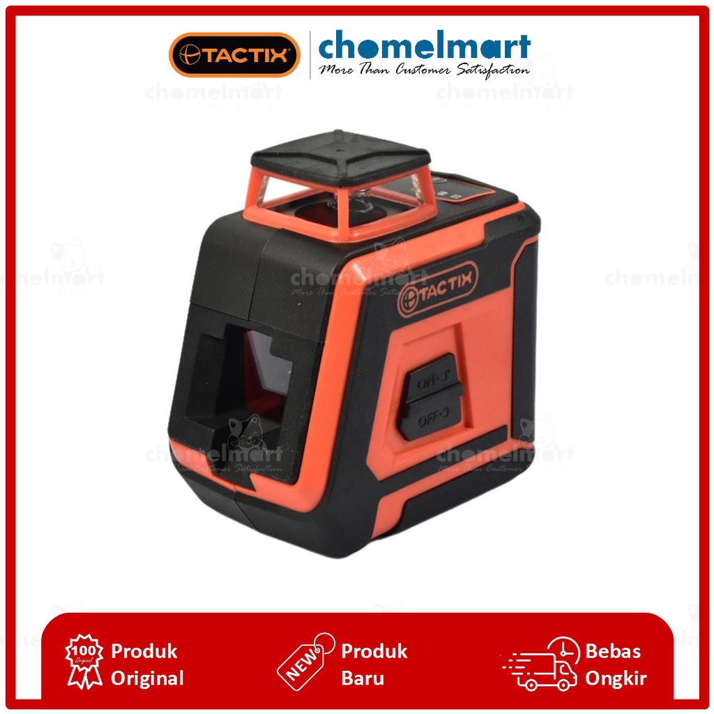 Tactix Line Laser Self Level 360 Deg Cross - Alat Pengukur Bidang Horizontal dan Vertikal