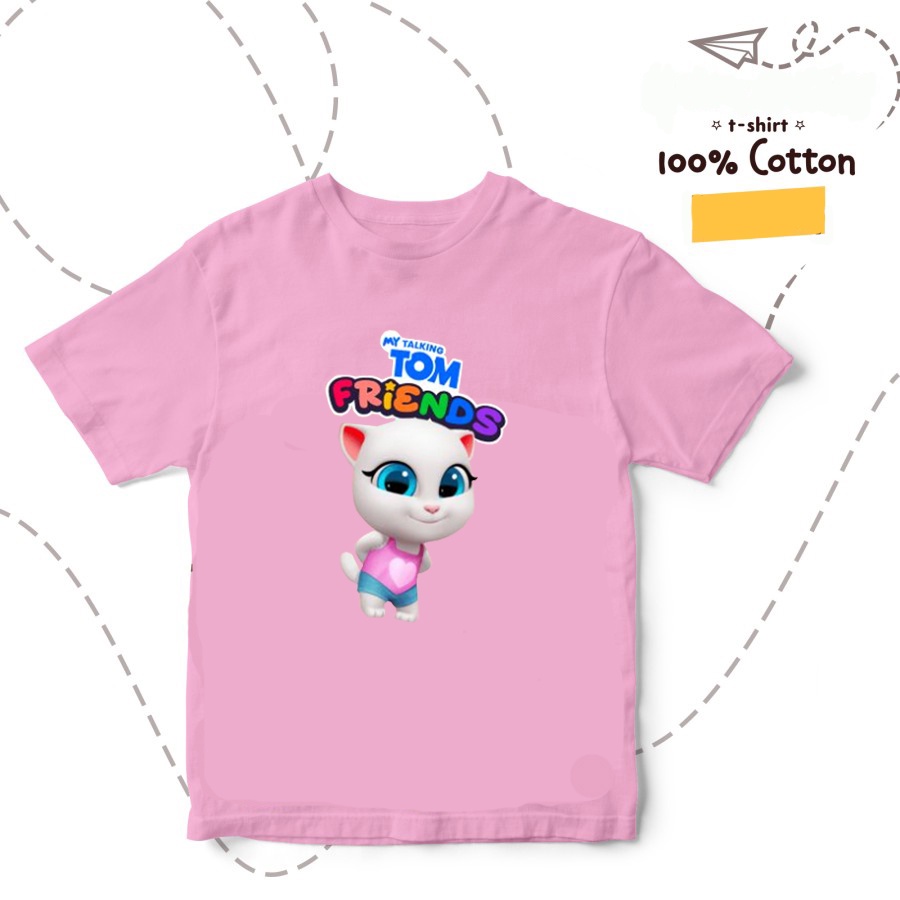 BAJU ANAK KAOS ANAK KARAKTER MY TALKING TOM FRIENDS ANGELA TERLARIS