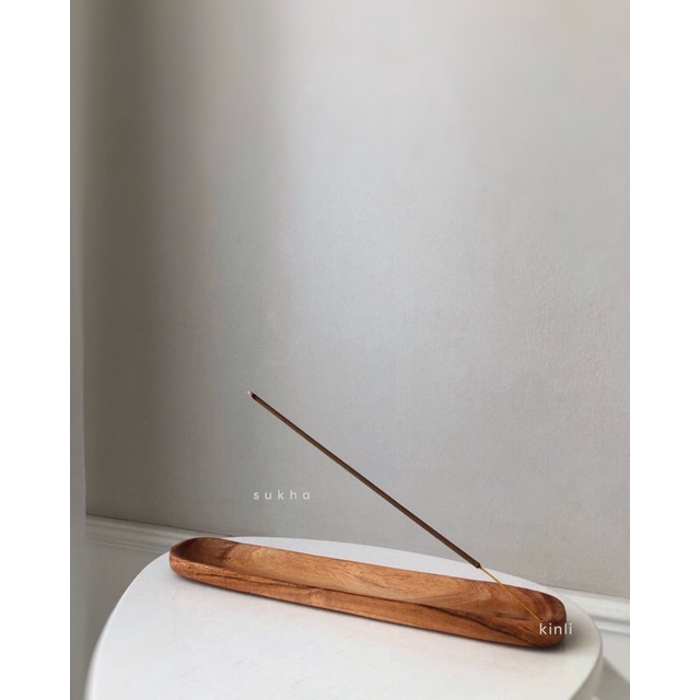 tempat dupa kayu natural wooden incense holder incense sticks burner