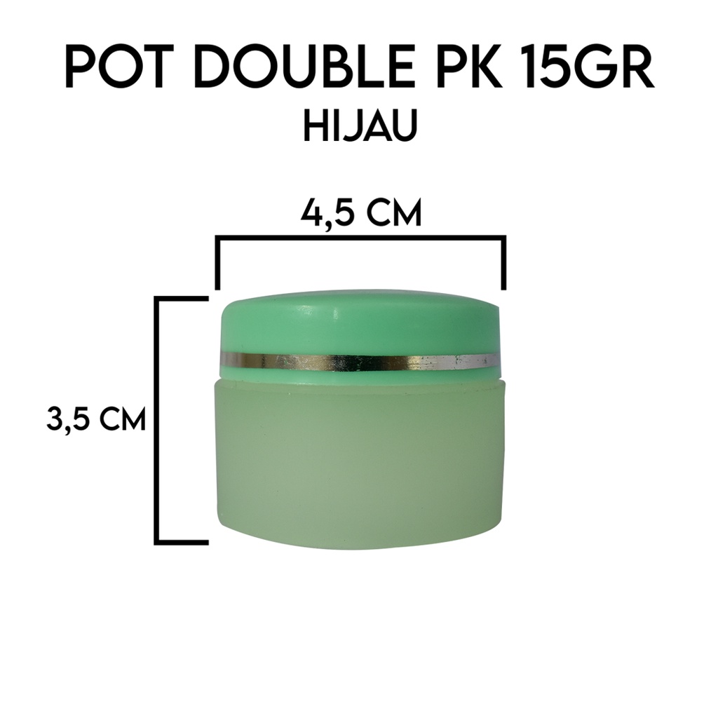 Pot Acrylic Double Pk 15 Gr Hijau