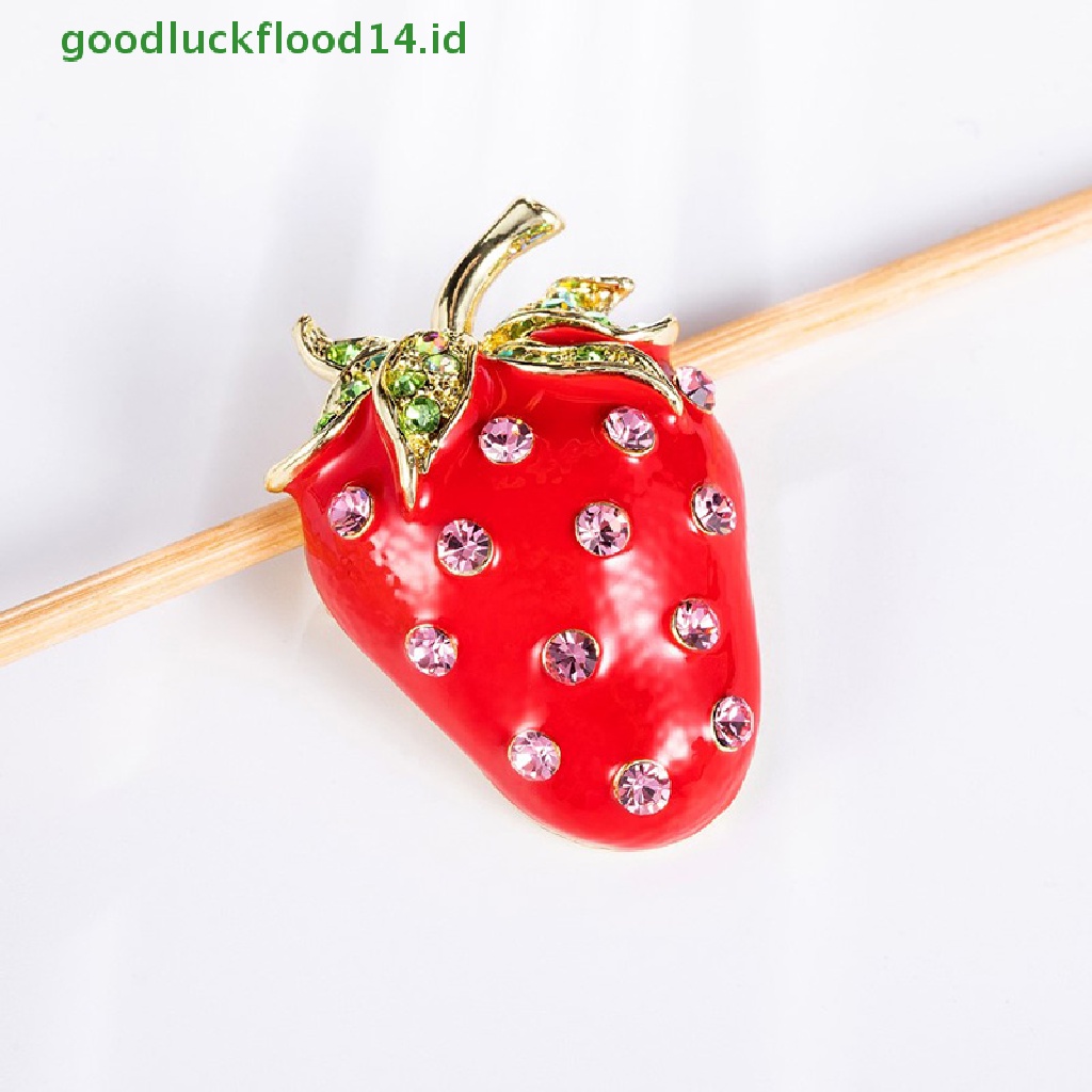 [GOOGFOUR] Lucu Strawberry Korsase Perjamuan Dekorasi Wanita Syal Bros Pin Perhiasan Hadiah [TOP]