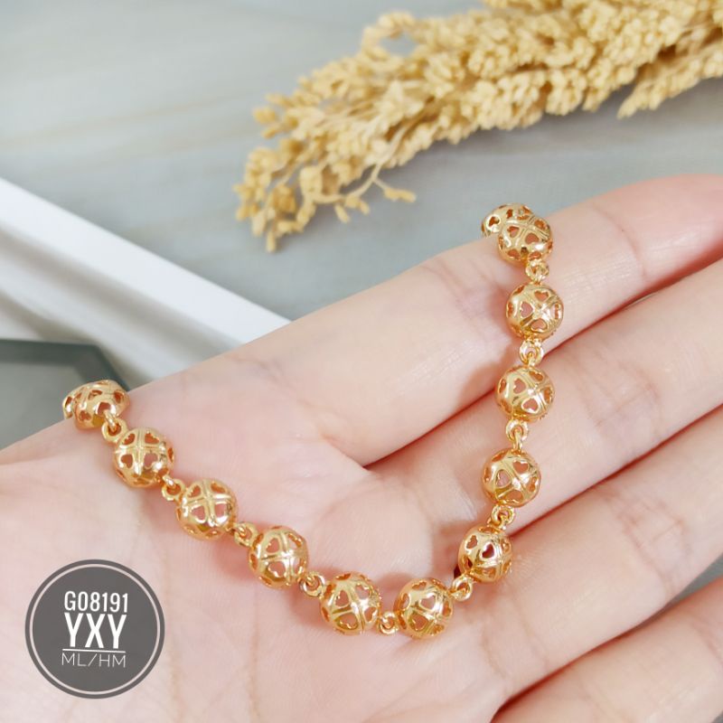 Gelang tangan Yaxiya bola gold G08191