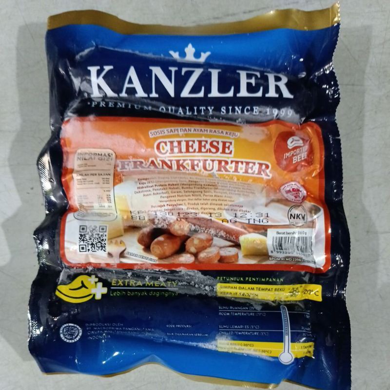 

SOSIS KANZLER CHEESE FRANKFURTER 360 GRAM