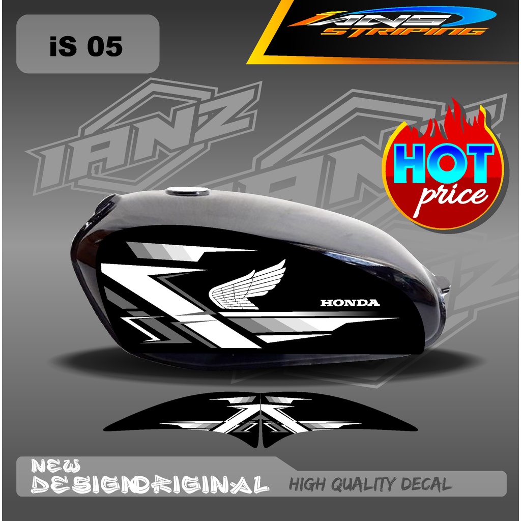 STRIPING CB 100 STANDART / STIKER CB 100 CUSTOM HOLOGRAM DAN NON HOLOGRAM IS05