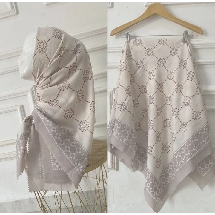 Jilbab Segiempat / Voal Motif / Terbaru / Ghaidahijabsementara / Voal / Lasercut / Hijab Luna Maya