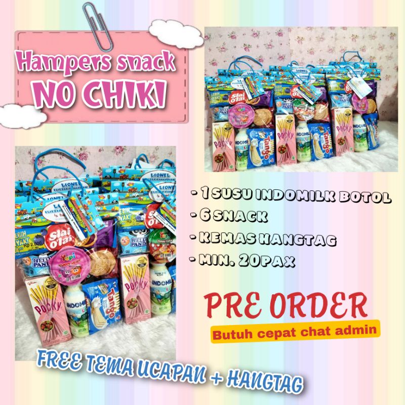 Paket snack Indomilk || Tanpa chiki || Hampers snack no chiki || Susu indomilk melon